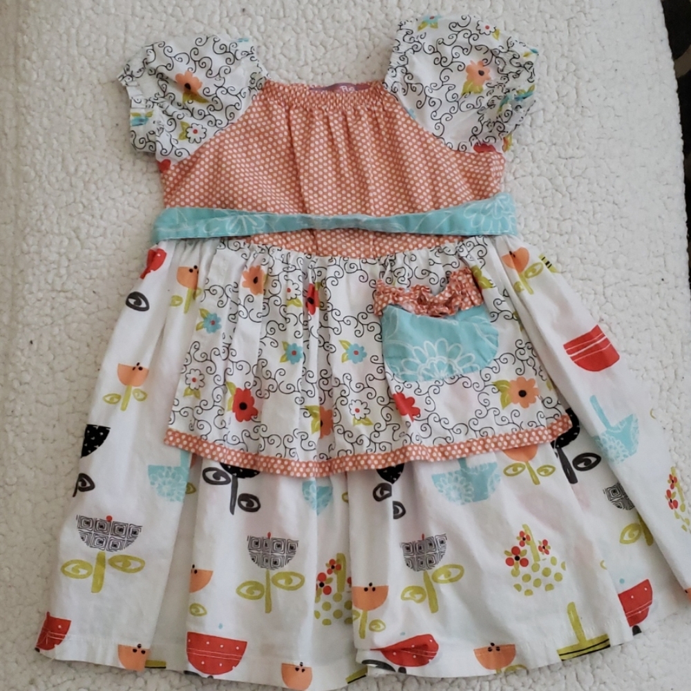 Jelly the Pug dress with apron